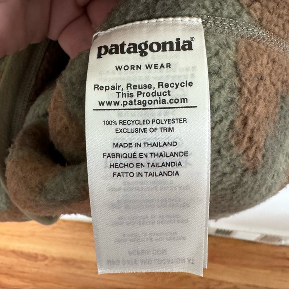 Patagonia Better Sweater Adult XL Camo 1/4 Zip Fleece Outdoor Mens 25523 BWSK - Picture 6 of 10
